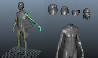 Motion capture 3d models of a body