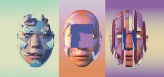 Kidmograph gif art 3D faces