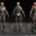 3D model of a female character in gears of war