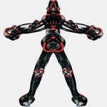 images forming the shape of a robot