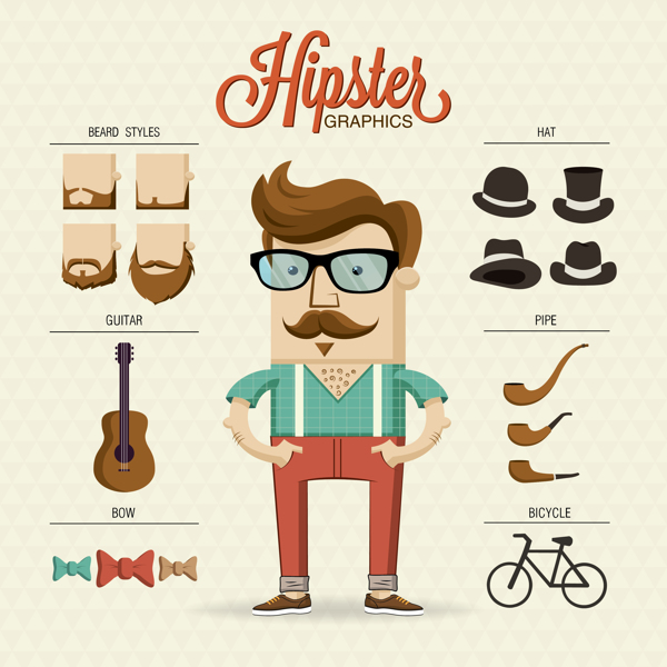 Hipster illustration
