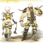 A drawing of a man and a woman with harnesses by Sergi Brosa
