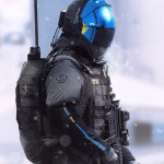 A 3D character by Joseph Cross holding a gun