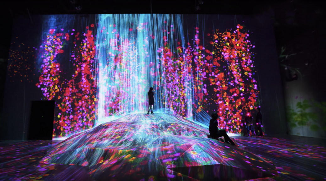 Teamlab projection mapping - MAGIC FABRIC