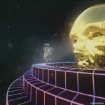 Kidmograph retrowave gif art low poly