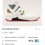 converse shoe 2d image to 3d model
