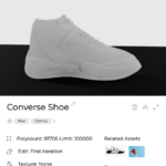 3D model of a converse sneaker