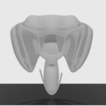 3D model of a face mask from midjourney 2d to 3D model