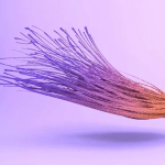 Designing sneakers in VR purple shoe