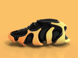 Yellow and black sneaker 3D