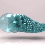 Green bubble shoe design made in Gravity Sketch VR