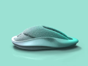 Designing sneakers in VR mint green