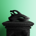 Black 3D printed shoe designing sneakers