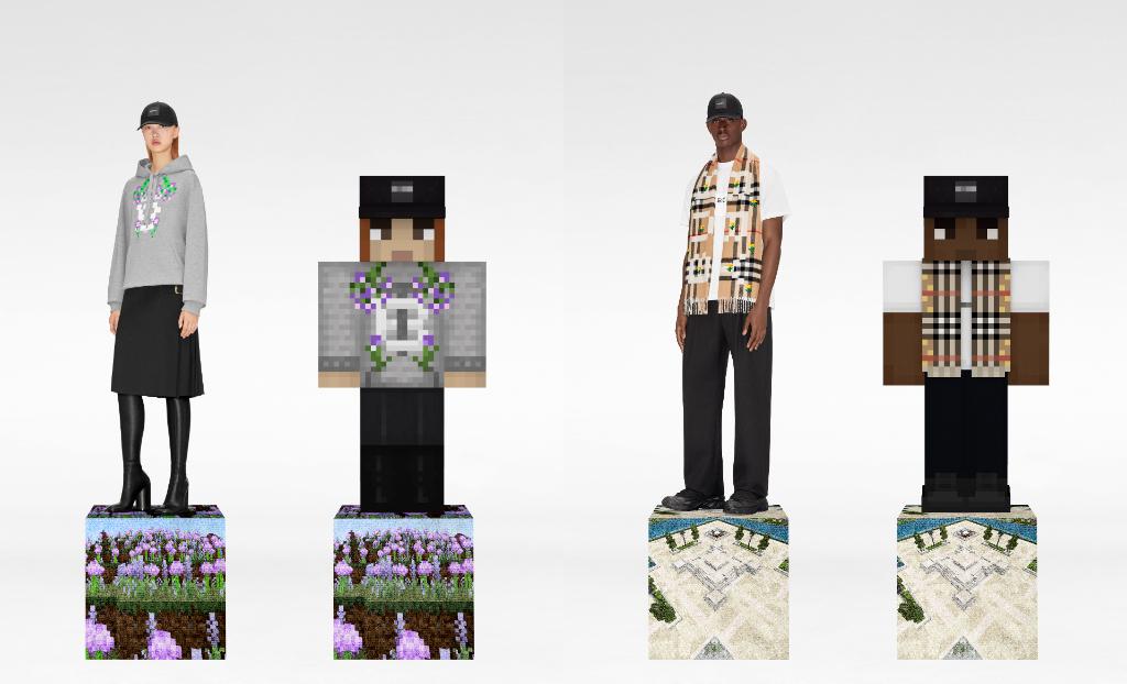 Burberry and Mojang game skins collection