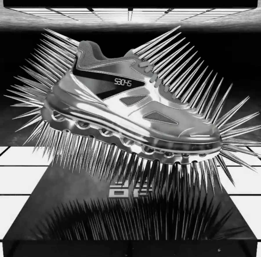 CYBERPUNKSILVER_204 footwear NFT silver shoe phygital spiky