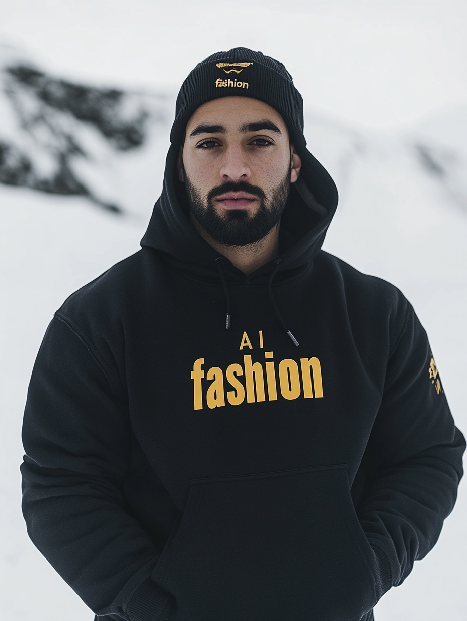 midjourney man hoodie